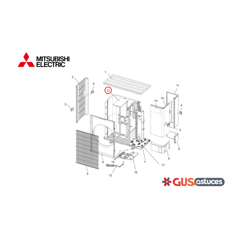 Support moteur G4WW01130 Mitsubishi