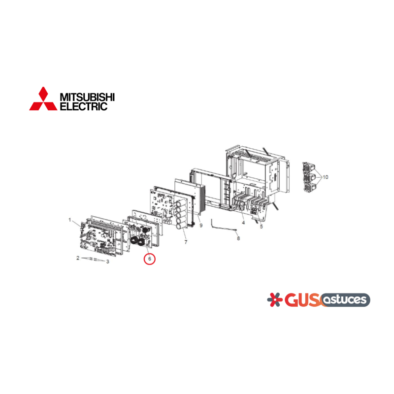 Platine filtre anti bruit T7WE39346 Mitsubishi