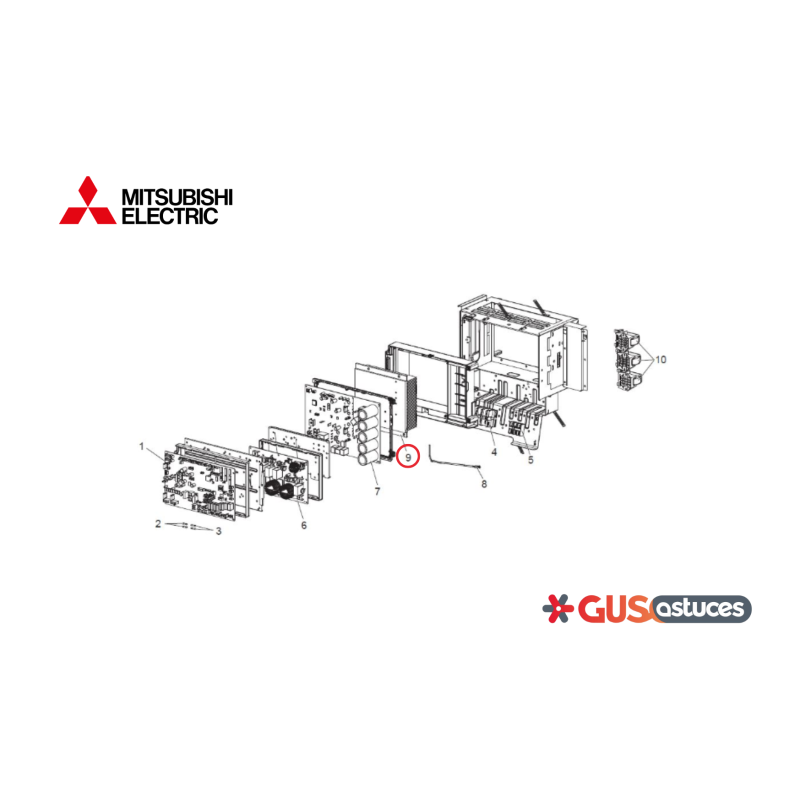 Dissipateur de chaleur R01A23371 Mitsubishi