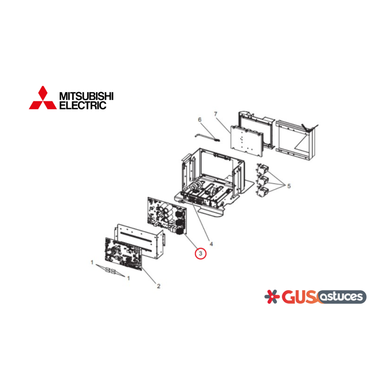 Carte de puissance T7WS42323 Mitsubishi