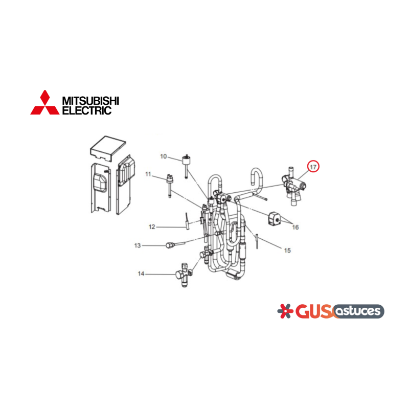 Vanne d'inversion T7WE10403 Mitsubishi