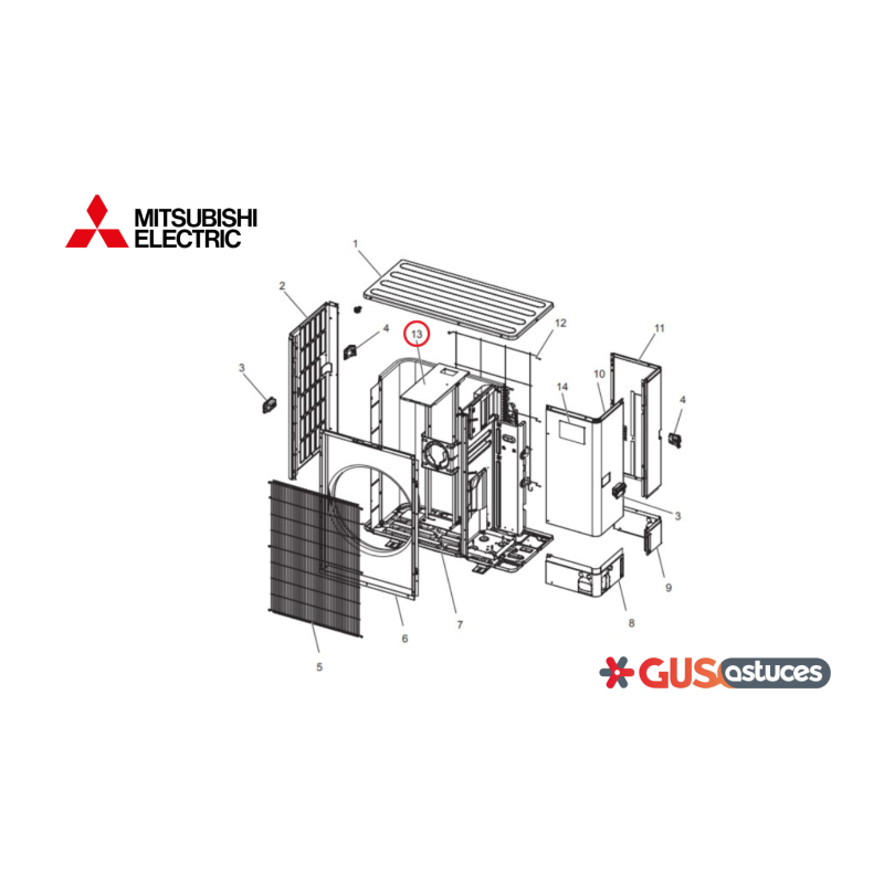 Support moteur T7WE23130 Mitsubishi