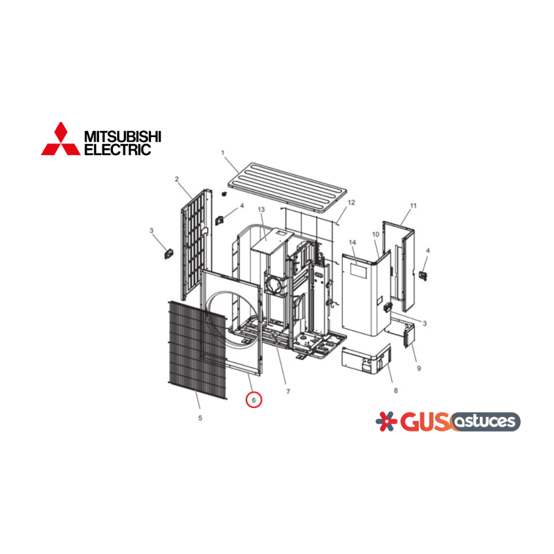 Panneau avant T7WE26668 Mitsubishi