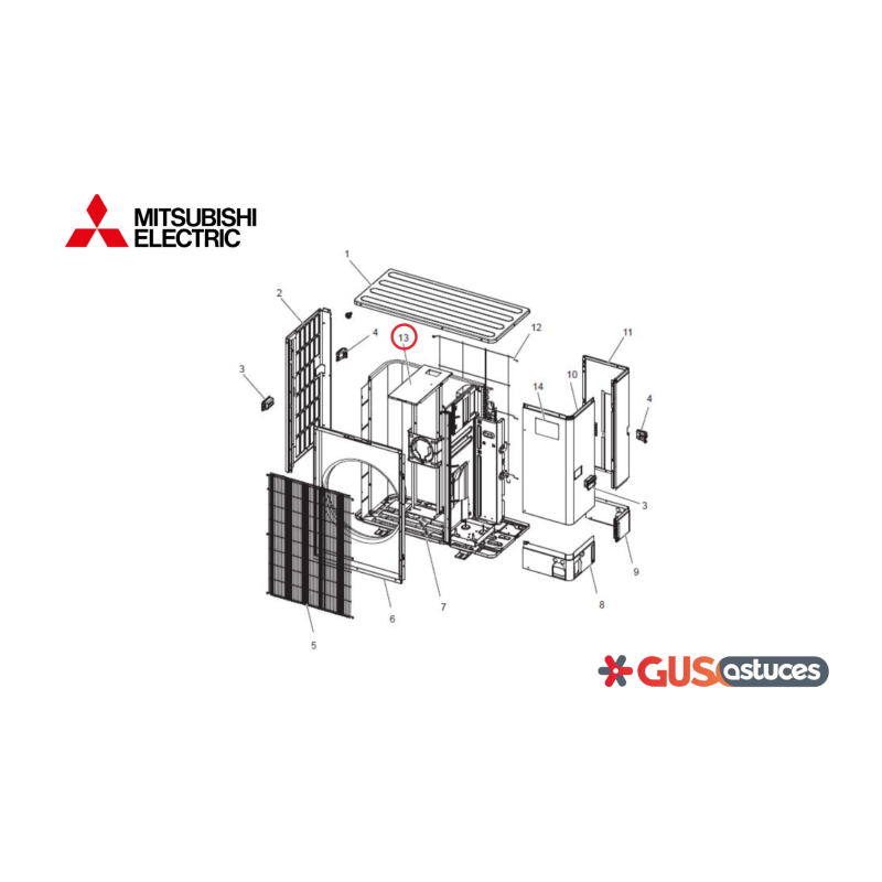 Support moteur T7WE22130 Mitsubishi