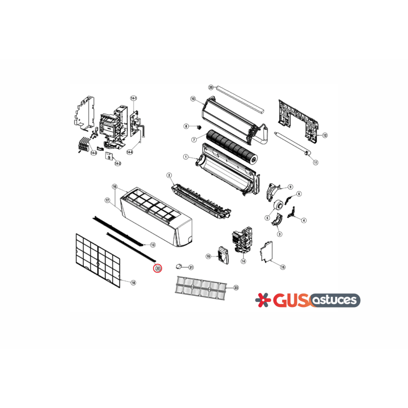 Grille de refoulement 4023399 Daikin