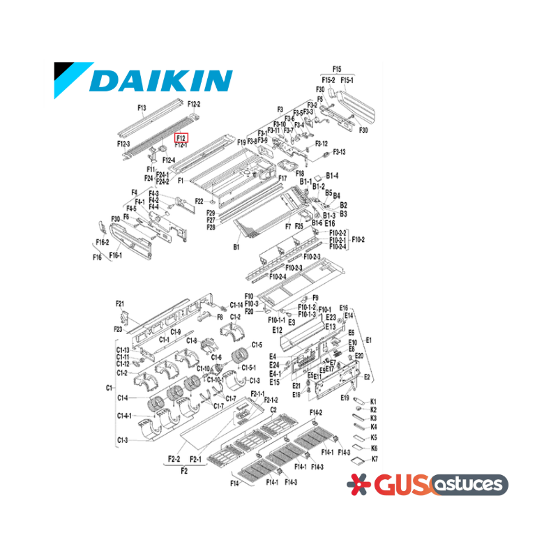 Volet complet 120263J Daikin