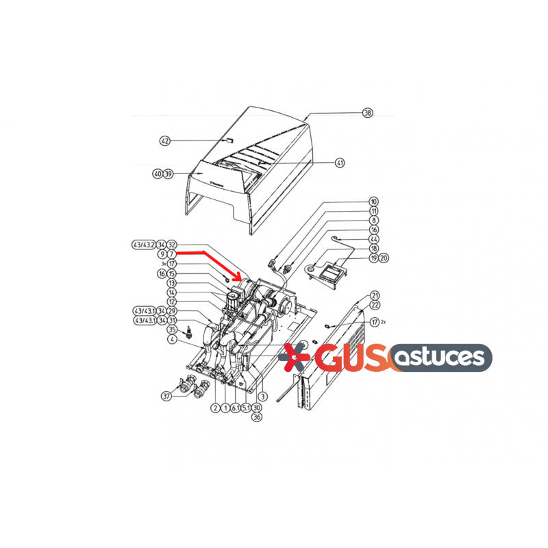 Ensemble résistance électrique 5011780 Daikin