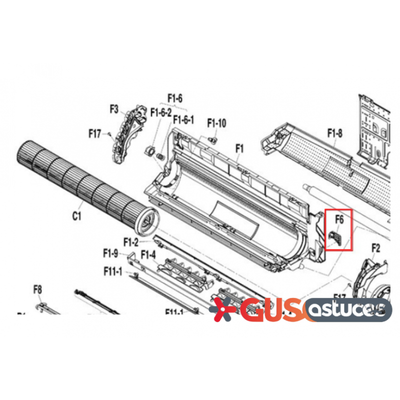 Fixation tuyauterie 5008192 Daikin