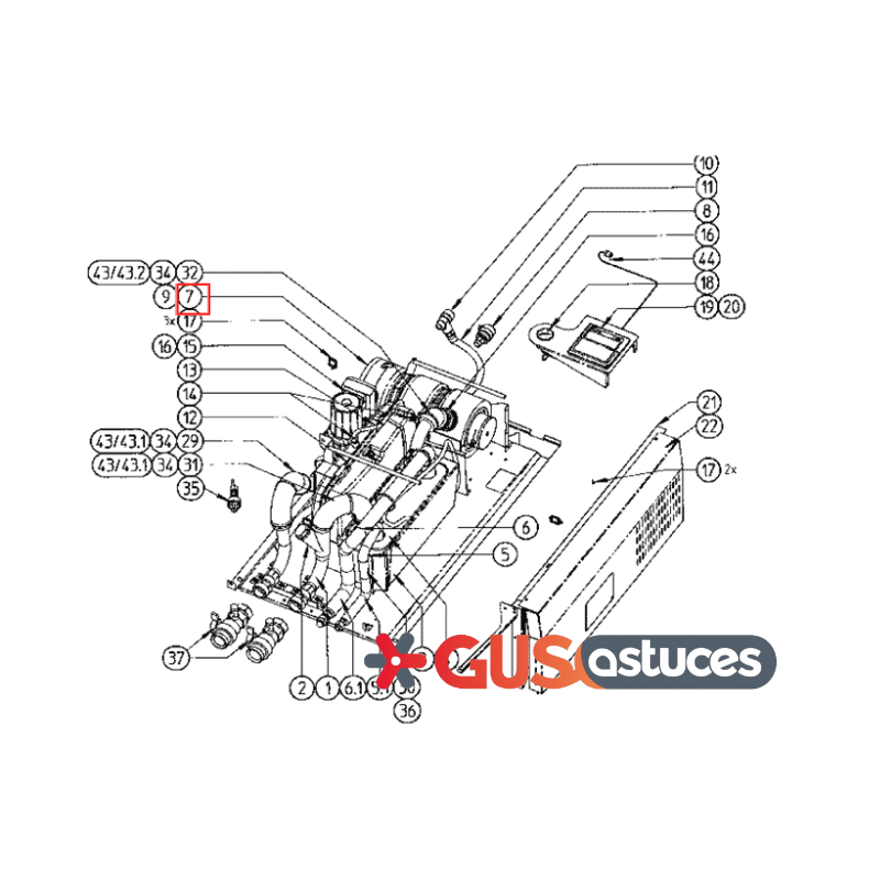 Résistance électrique 6V3 5011775 Daikin