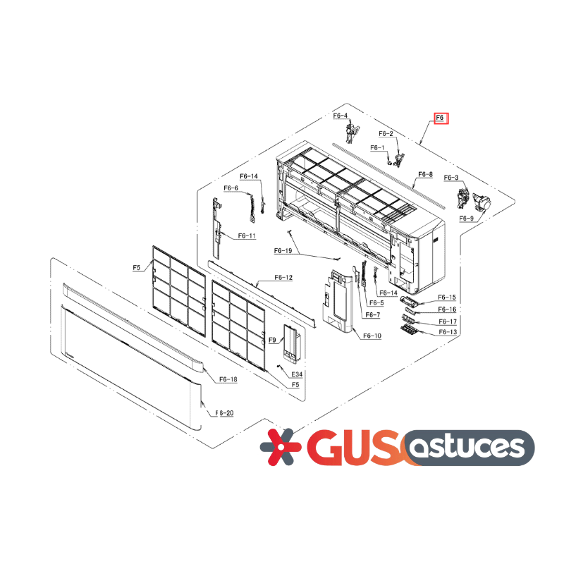 Grille avant 5021360 Daikin