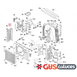 Tôle côté gauche 139741J Daikin