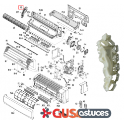 Tôle côté gauche 1840838 Daikin