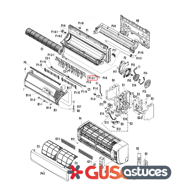 Grille de refoulement 5016248 Daikin