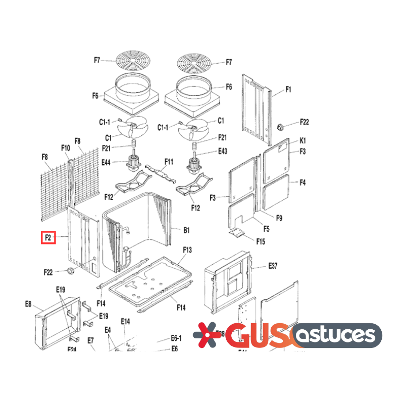 Tôle côté gauche 300410P Daikin