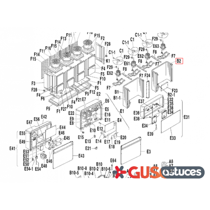 Echangeur droit 1310414 Daikin