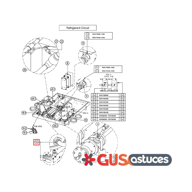 Kit de fixation compresseur 301584P Daikin