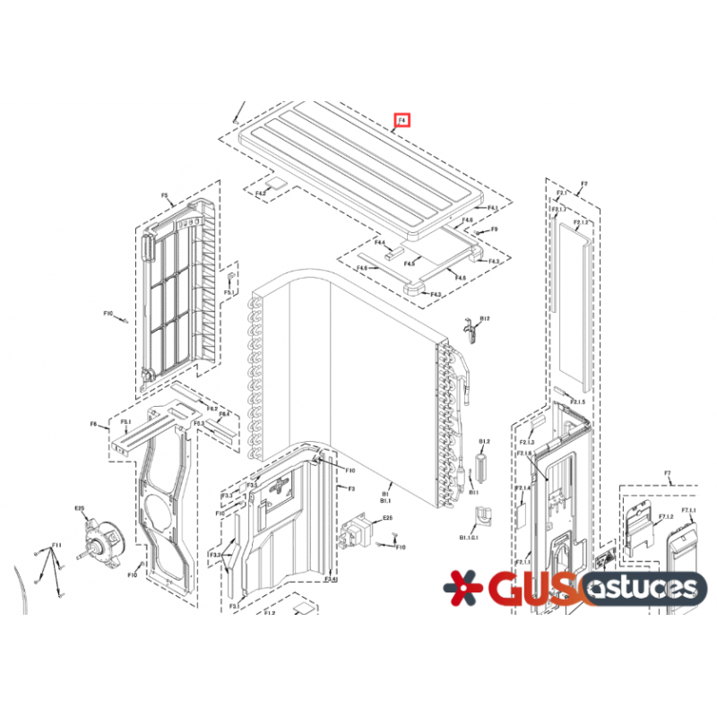 Tôle supérieur 5021609 Daikin