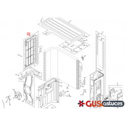 Tôle latérale gauche 5021613 Daikin