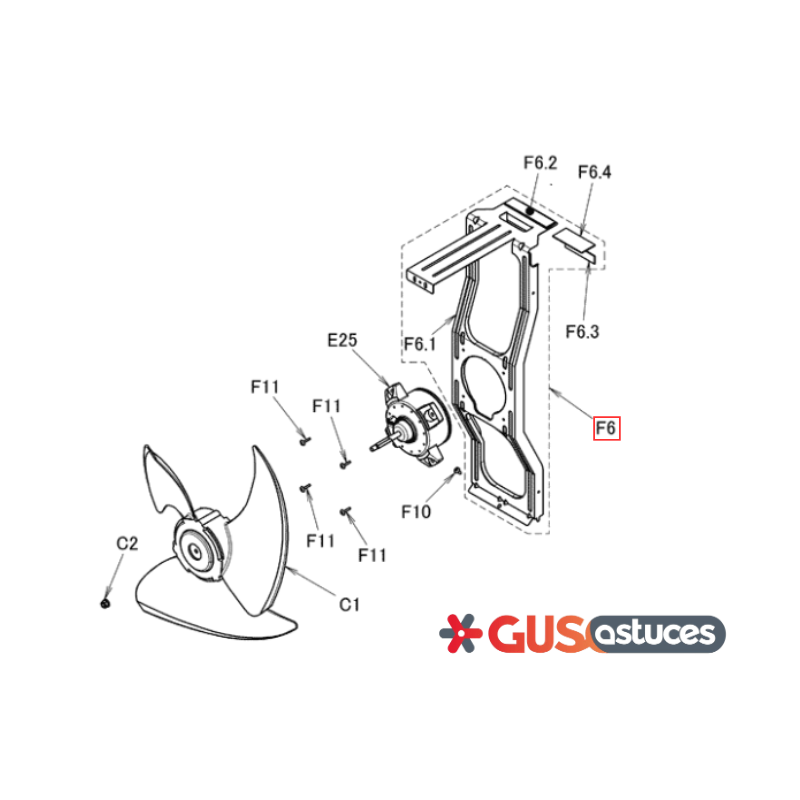 Support moteur de ventilation 5017991 Daikin