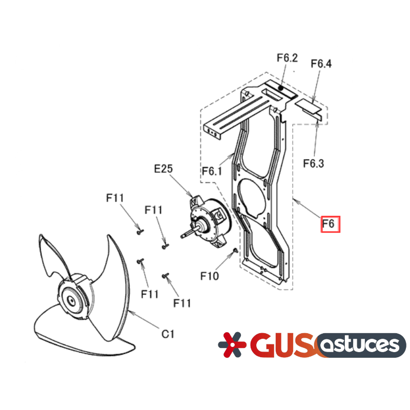 Support moteur 5017992 Daikin