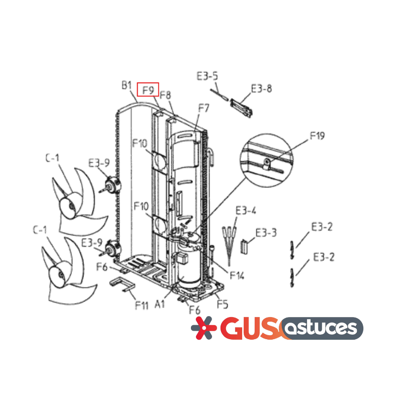 Support moteur de ventilation 151097J Daikin