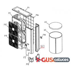 Tôle côté droit 300461P Daikin