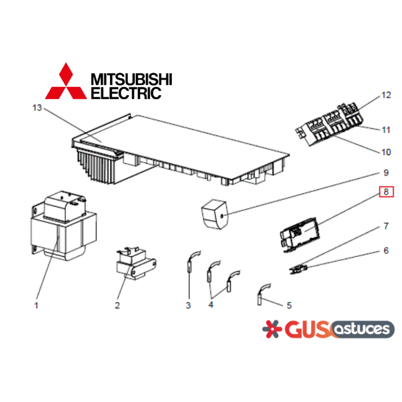 Carte électronique sonde E22J63329 Mitsubishi