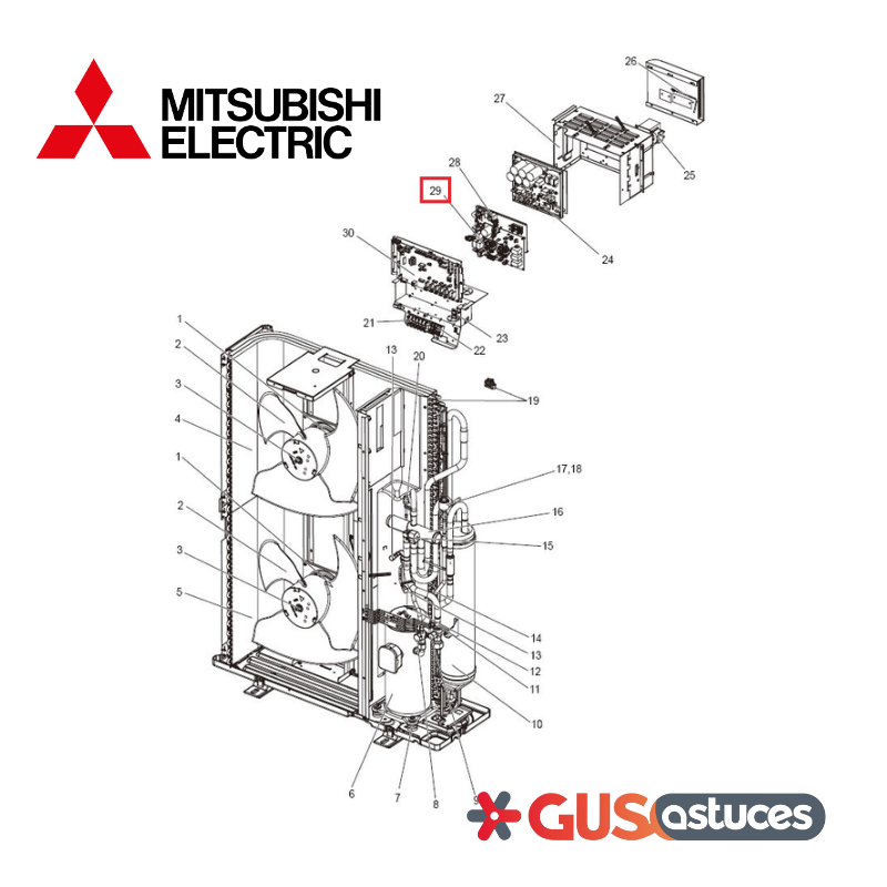 Platine filtre bruit S70E70346 Mitsubishi