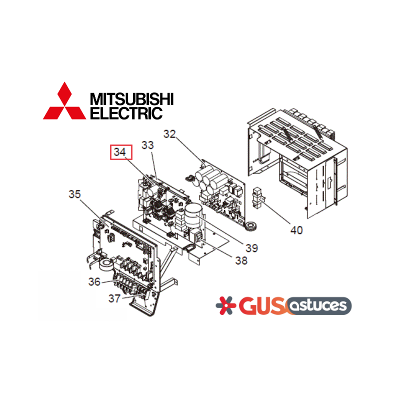 Carte filtre de bruit S70E75346 Mitsubishi