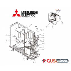 Carte de contrôle principale S70B10315 Mitsubishi