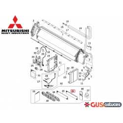 Filtre allergène RKT437A801D Mitsubishi Heavy