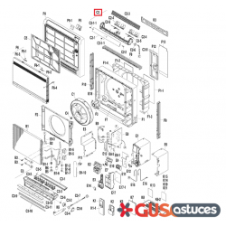 Ensemble volet de balayage 1767421 Daikin