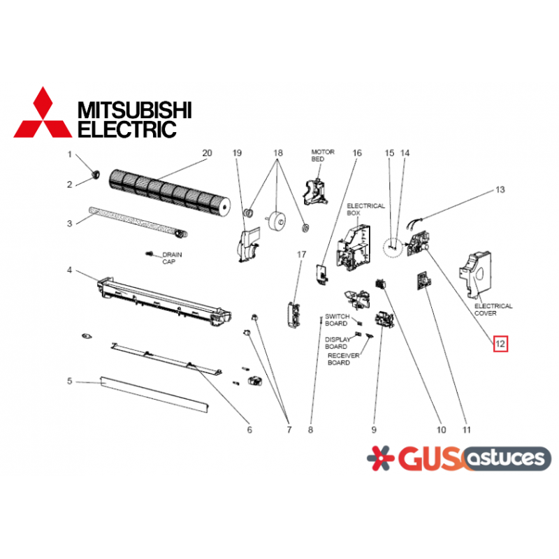 Platine E22F98440 Mitsubishi