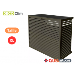 Cache climatiseur Alu Gris Terre d'Ombre XL