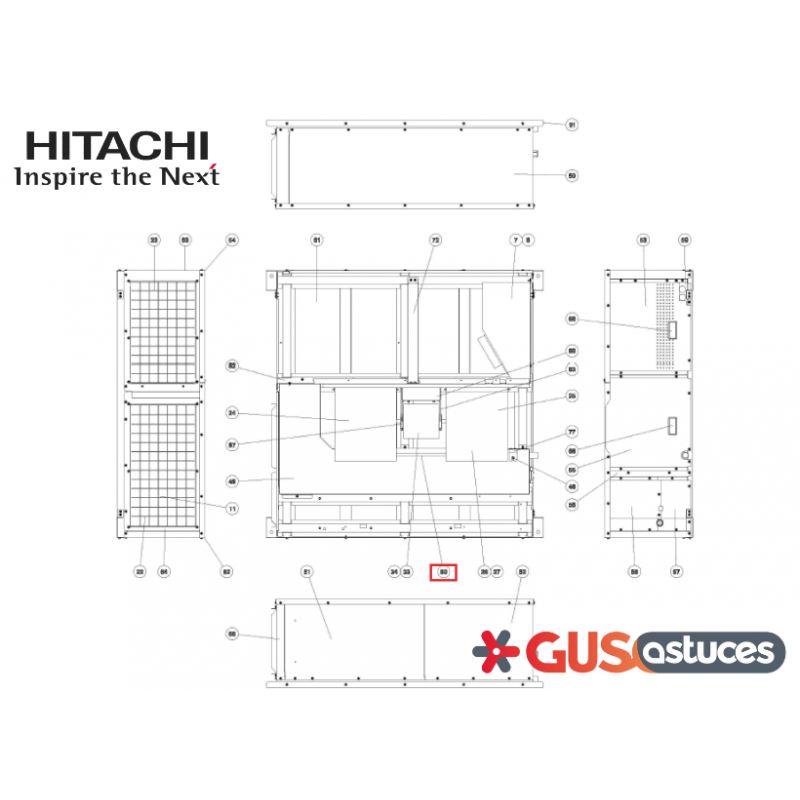 Moteur E01974 Hitachi