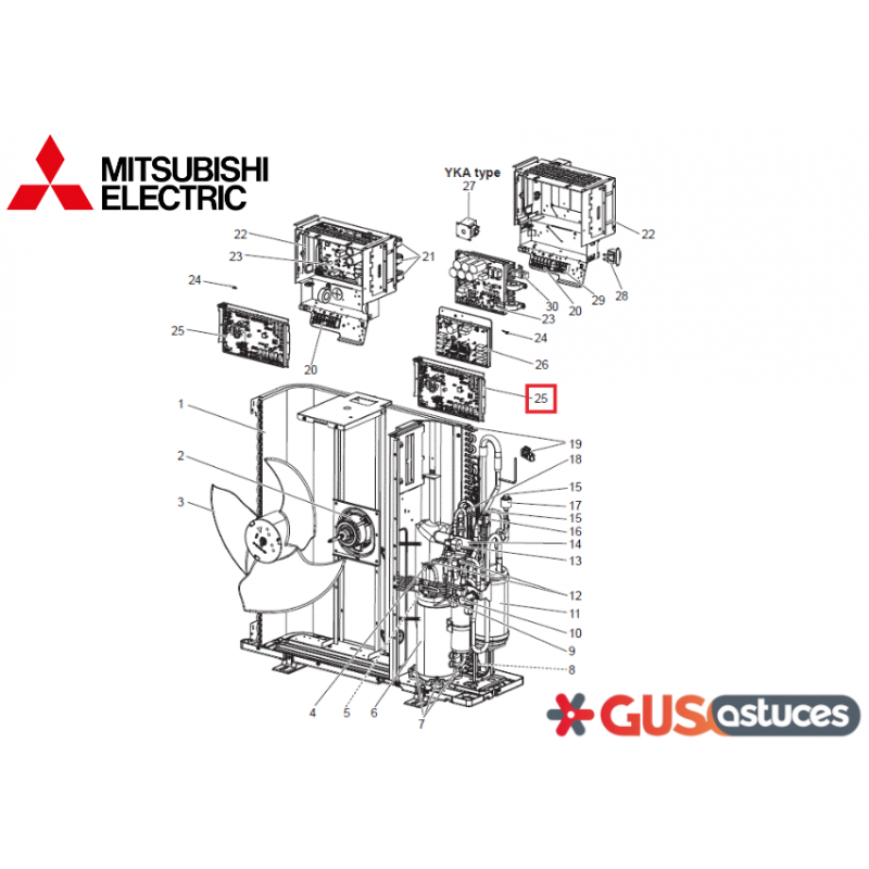 Platine de contrôle E27J26450 Mitsubishi