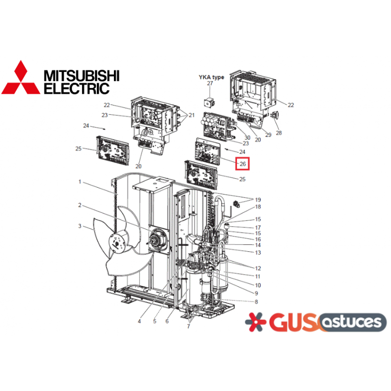 Platine filtre bruit E27J27444 Mitsubishi