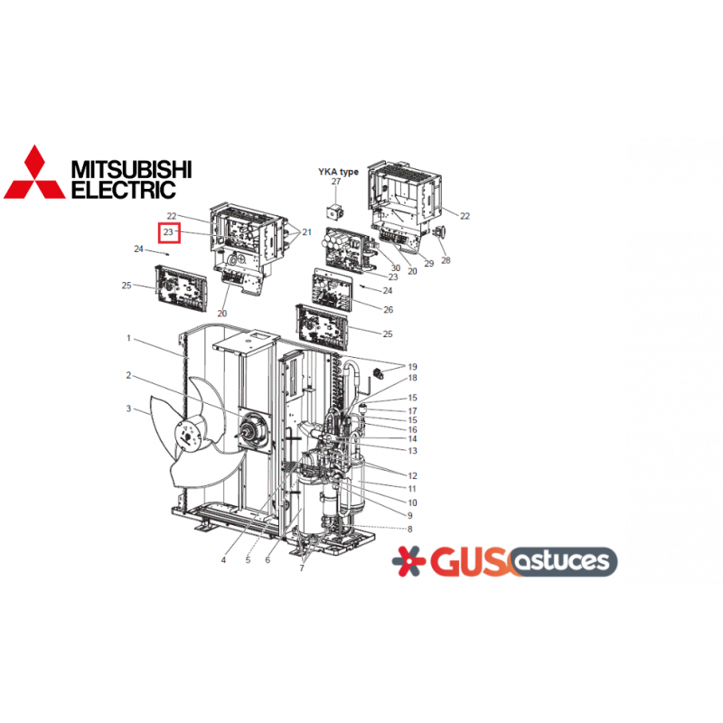 Platine E27E33440 Mitsubishi