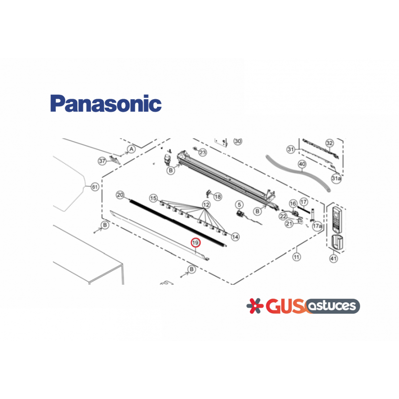 Volet Panasonic pour unité CS-E9PKEW