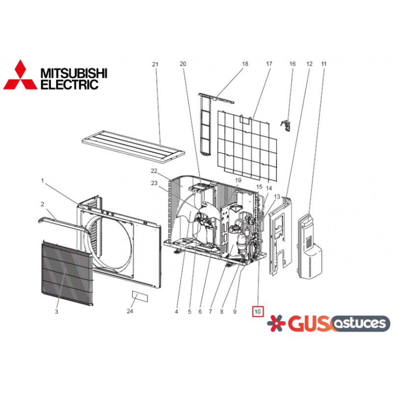 Vanne d'arrêt Gaz E22T66661 Mitsubishi