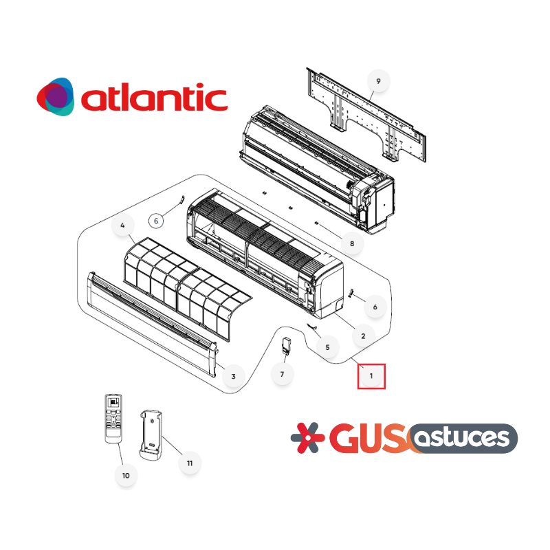 Ensemble complet façade avant 169306 Atlantic