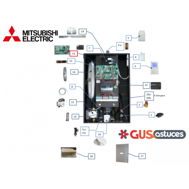 Carte électronique PAC-IF020-E Mitsubishi