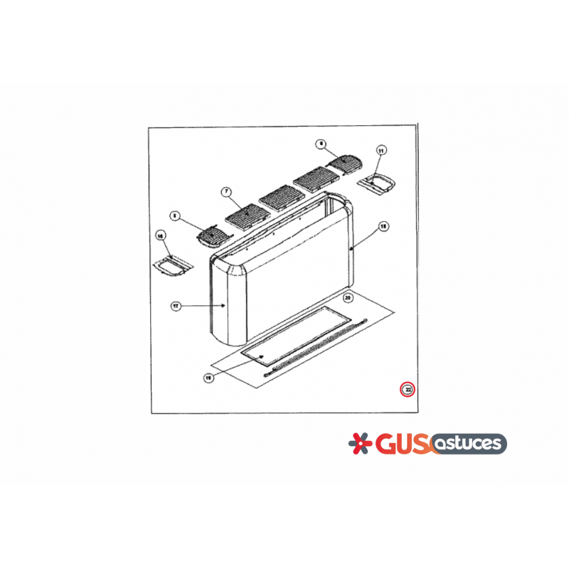 Habillage complet FWV04-06C 301011P Daikin