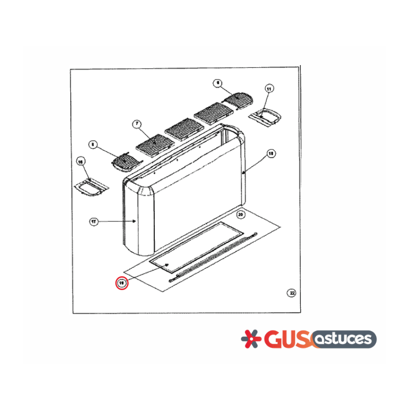 Filtre à air 443122P Daikin