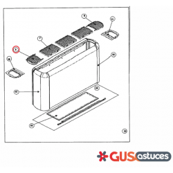 Grille côté gauche 324709P Daikin