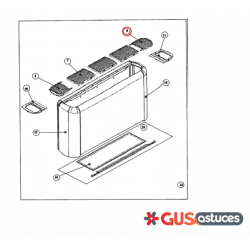 Grille côté droit 324710P Daikin