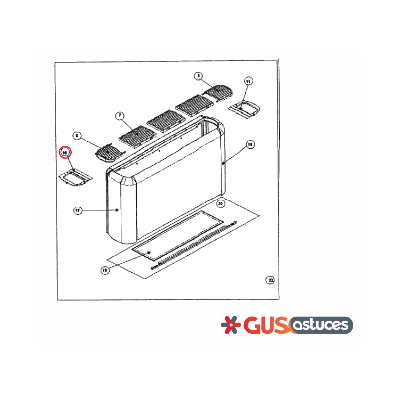 Support de commande 324712P Daikin