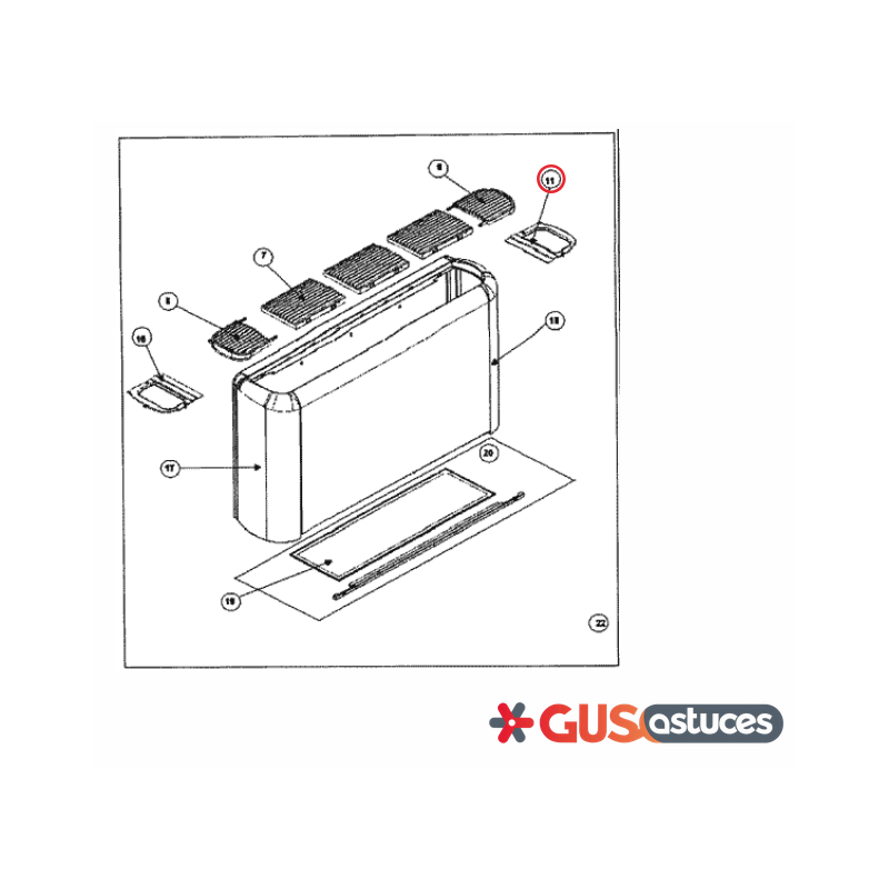 Support de commande 324711P Daikin